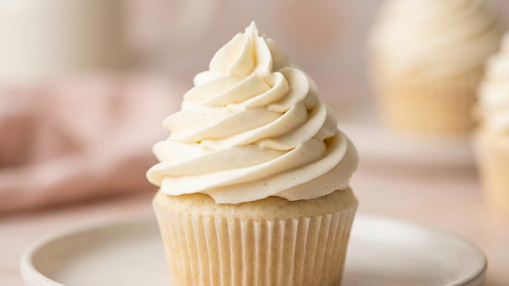 American buttercream on a cupcake