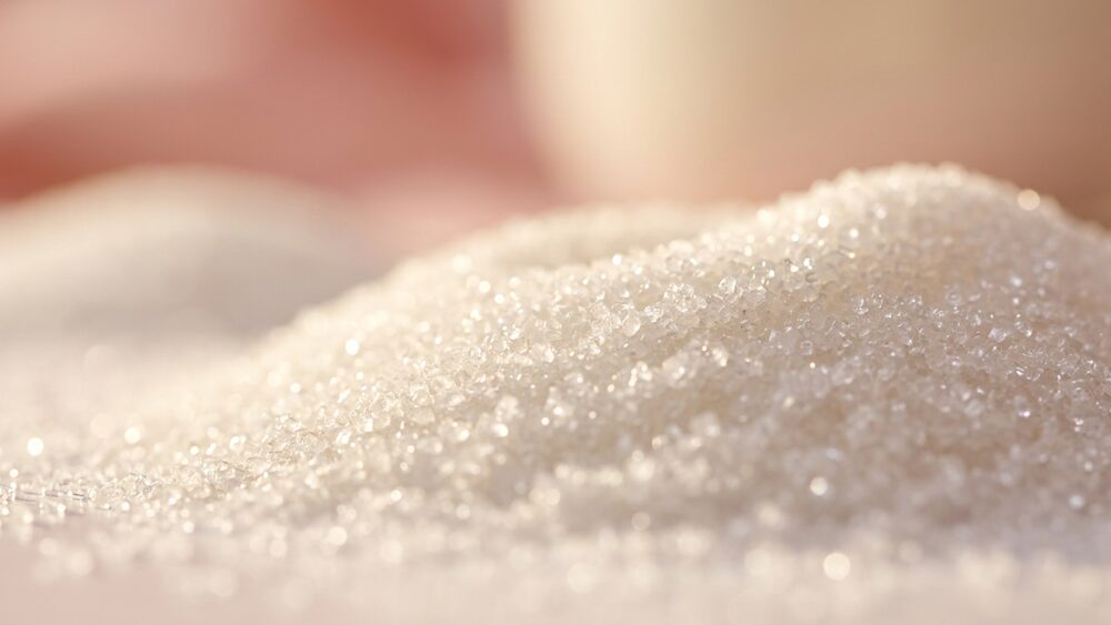 Sugar crystals close-up